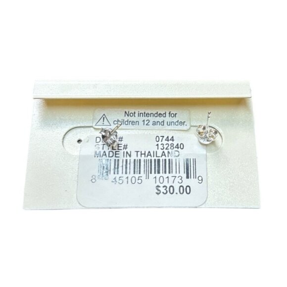 Sterling Silver Open Heart Stud Earrings By Unwritten - Picture 3 of 8